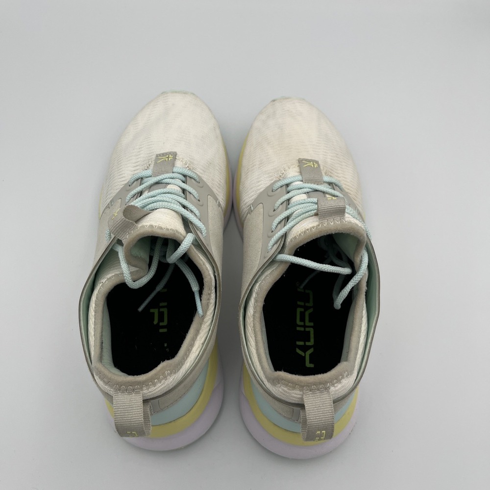 Kuru Atom Cloud Sneakers Womens 8.5 Gray Yellow Lace Up Athletic‎ Running Shoes - Picture 3 of 14